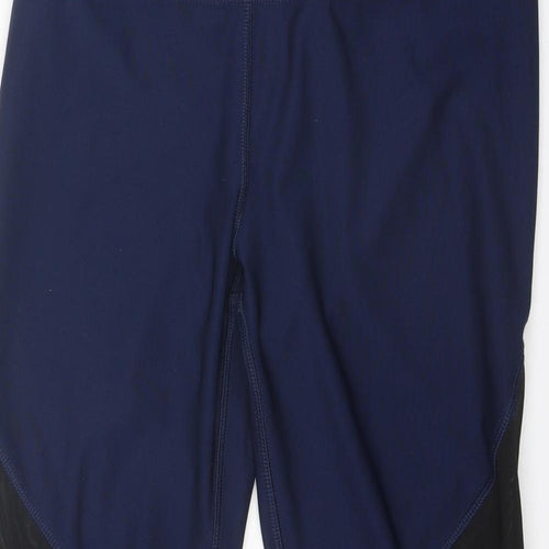 RBX Womens Blue Polyester Compression Leggings Size M Regular Pullover - Mesh Panels
