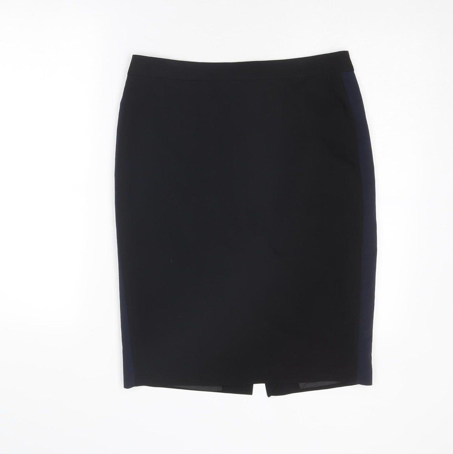 Dorothy Perkins Womens Black Polyester Straight & Pencil Skirt Size 12 Zip