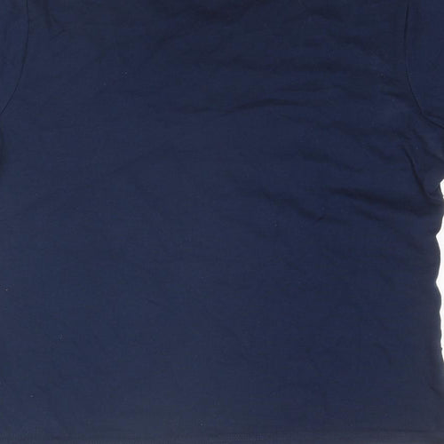 Damart Womens Blue Polyester Basic T-Shirt Size 14 Round Neck