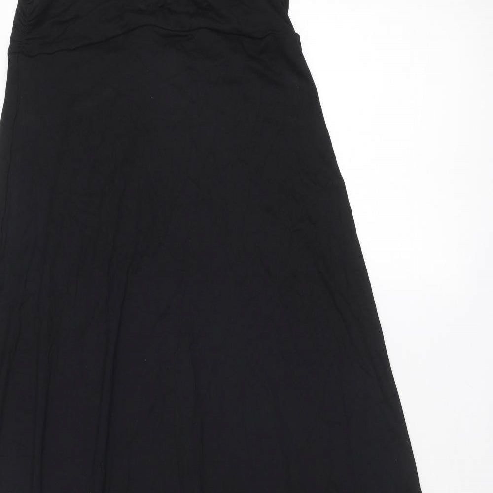 Capsule Womens Black Viscose Maxi Skirt Size 14