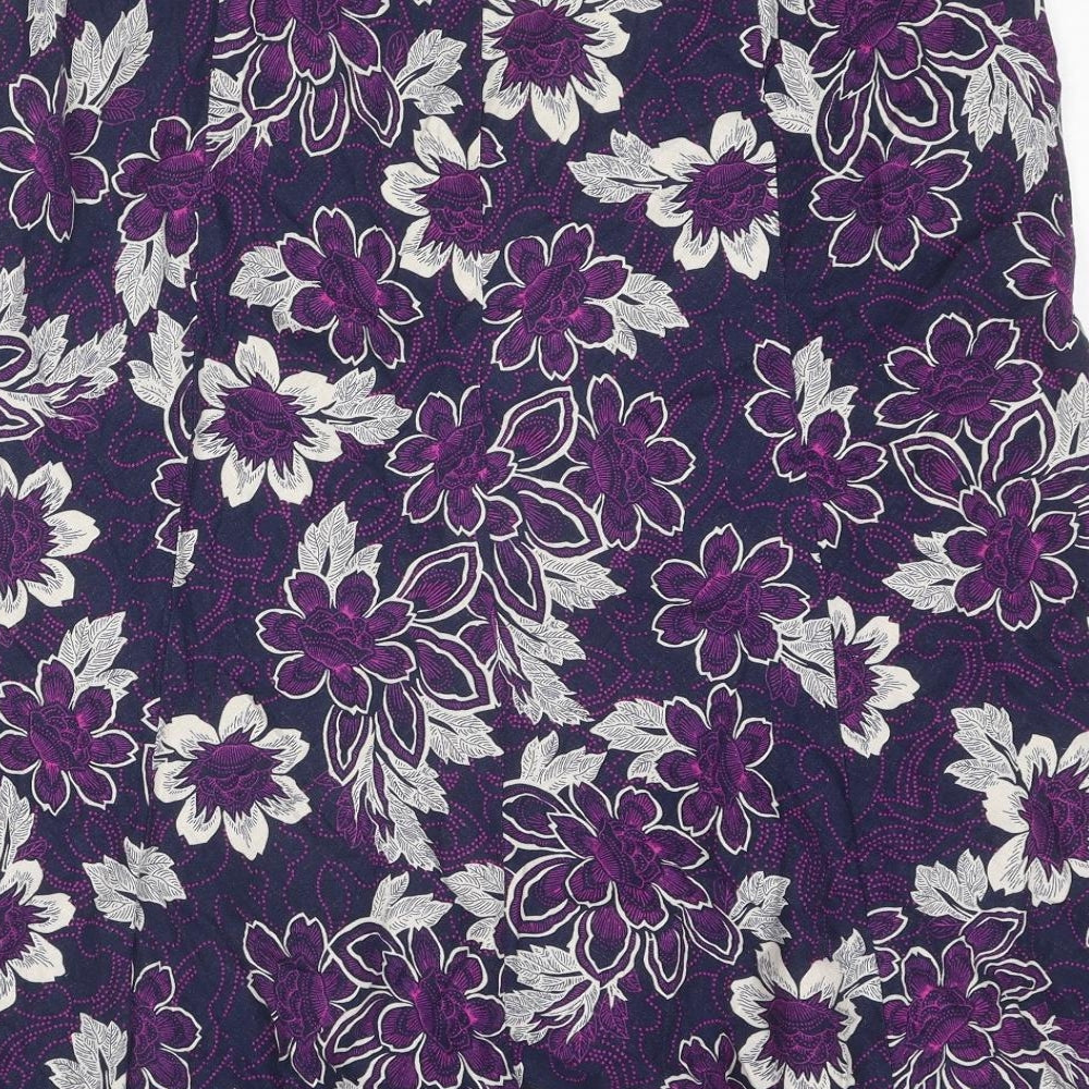 EWM Womens Multicoloured Floral Viscose Swing Skirt Size 20