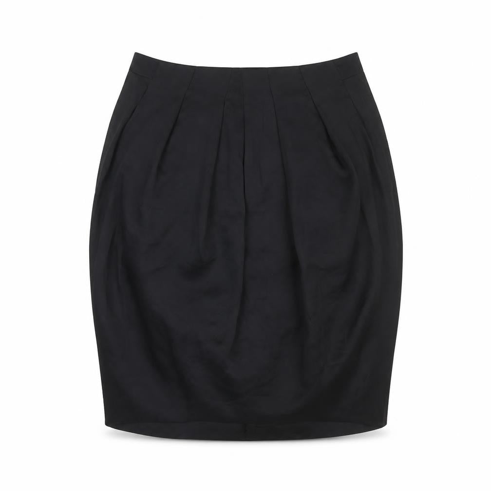 Mart Visser Womens Black Acetate Tulip Skirt Size 10 Zip