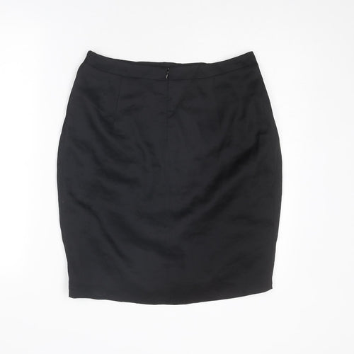 Mart Visser Womens Black Acetate Tulip Skirt Size 10 Zip