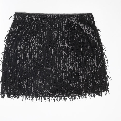 Marks and Spencer Womens Black Polyester A-Line Skirt Size 20