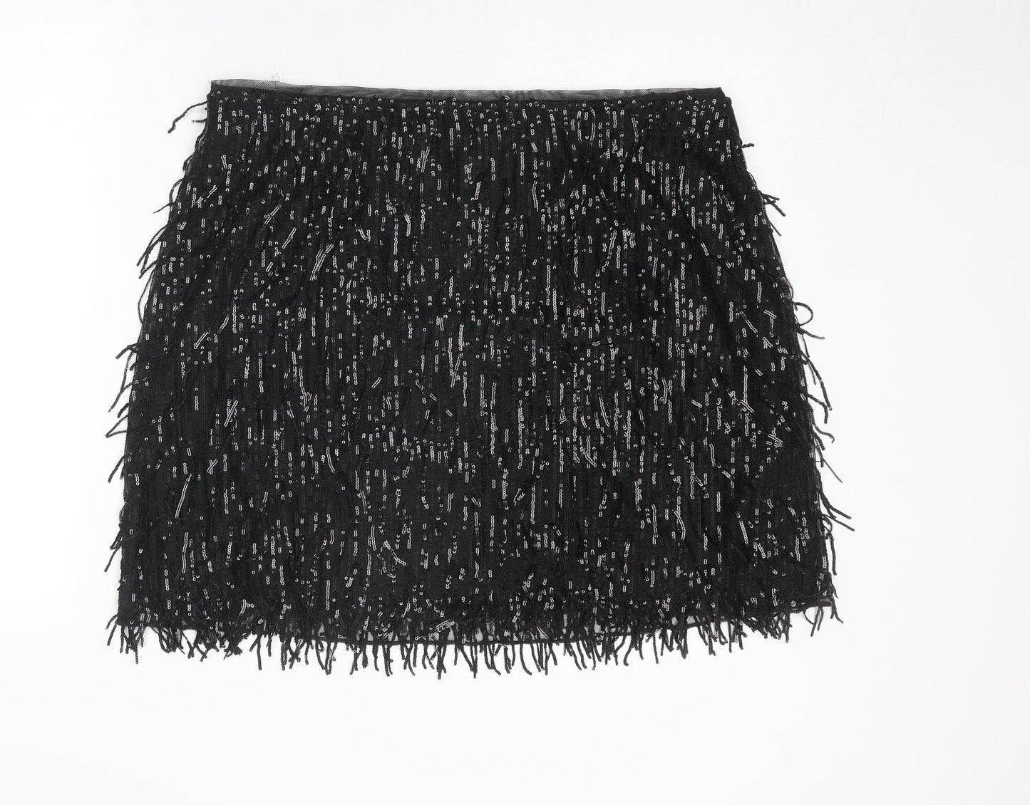Marks and Spencer Womens Black Polyester A-Line Skirt Size 20
