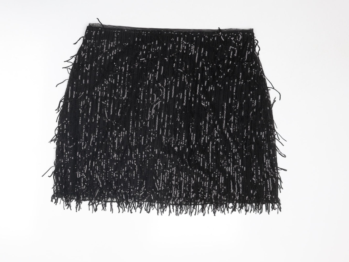 Marks and Spencer Womens Black Polyester A-Line Skirt Size 20