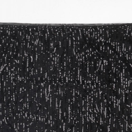 Marks and Spencer Womens Black Polyester A-Line Skirt Size 20