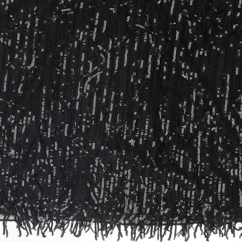 Marks and Spencer Womens Black Polyester A-Line Skirt Size 20