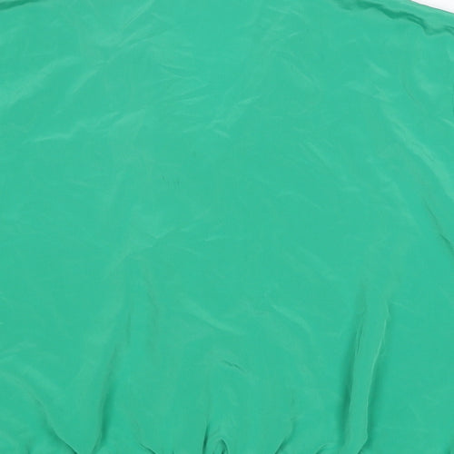 House of Fraser Womens Green Polyester Basic Button-Up Size 16 Collared