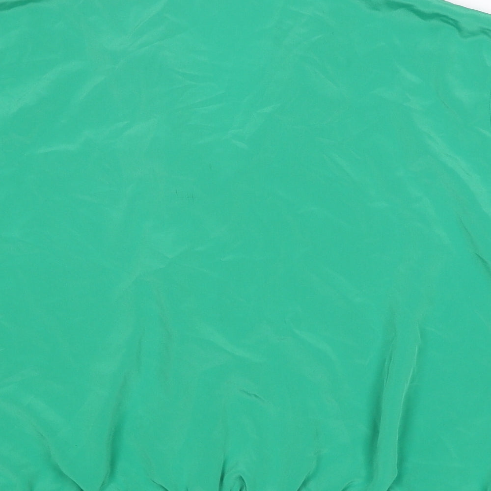 House of Fraser Womens Green Polyester Basic Button-Up Size 16 Collared