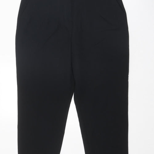 Miss Selfridge Womens Black Polyester Trousers Size 14 Regular Zip