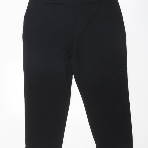 Miss Selfridge Womens Black Polyester Trousers Size 14 Regular Zip