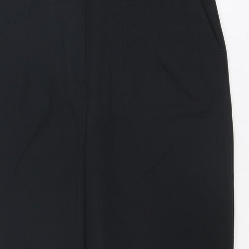 Miss Selfridge Womens Black Polyester Trousers Size 14 Regular Zip