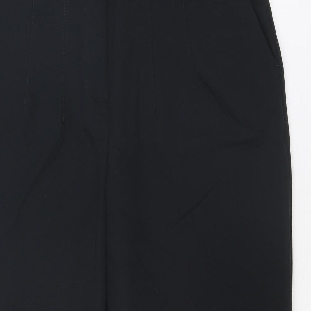 Miss Selfridge Womens Black Polyester Trousers Size 14 Regular Zip