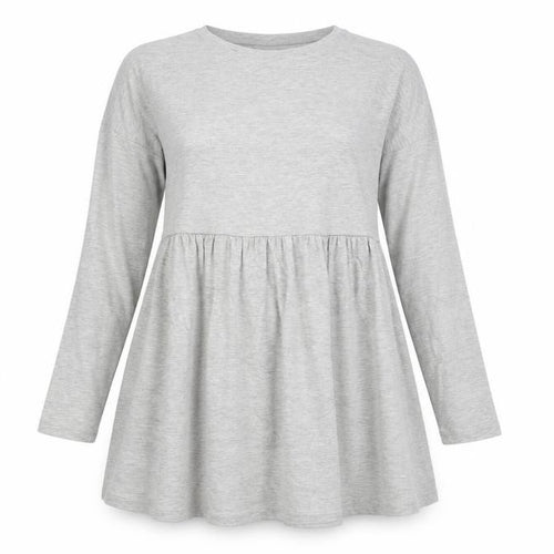 Noisy may Womens Grey Cotton Jumper Dress Size M Round Neck Pullover