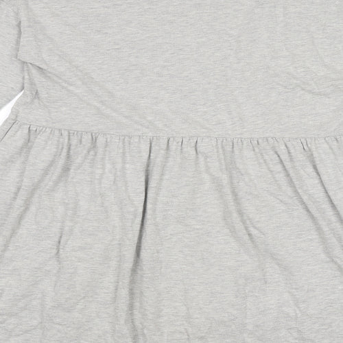 Noisy may Womens Grey Cotton Jumper Dress Size M Round Neck Pullover