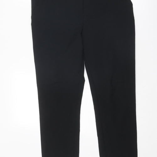 ASOS Womens Black Polyester Trousers Size 12 Regular Zip