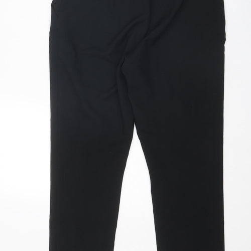 ASOS Womens Black Polyester Trousers Size 12 Regular Zip