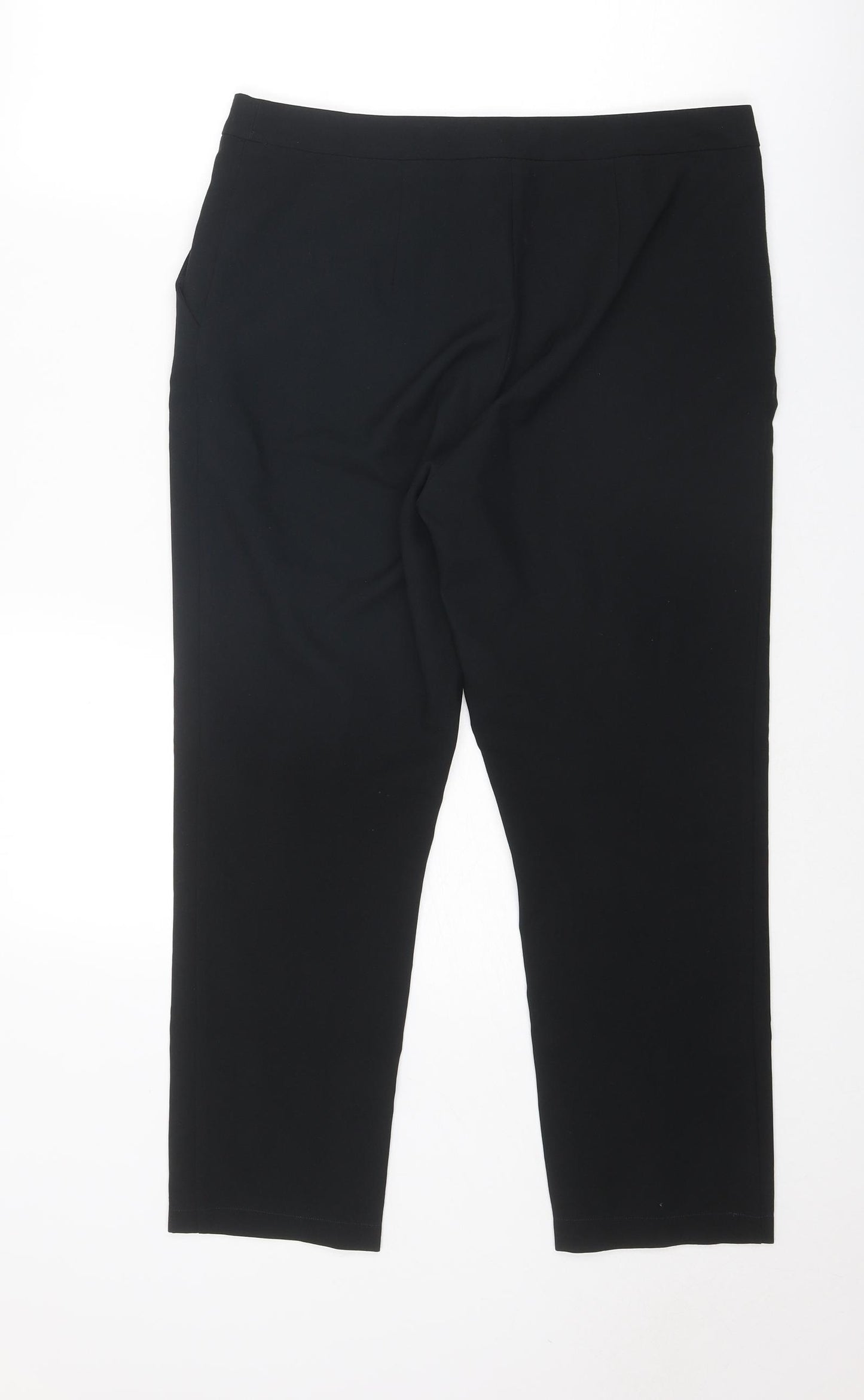 ASOS Womens Black Polyester Trousers Size 12 Regular Zip