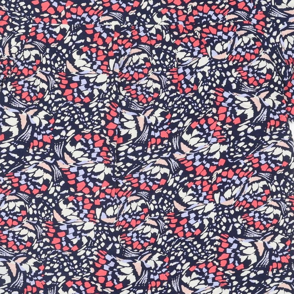 Marks and Spencer Womens Multicoloured Geometric Viscose A-Line Size 12 Round Neck Tie