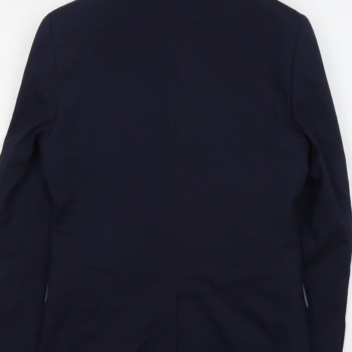 Burton Mens Blue Polyester Jacket Suit Jacket Size 34 Regular