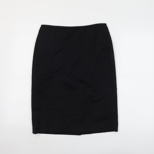 Tablots Womens Black Wool Straight & Pencil Skirt Size 6 Zip
