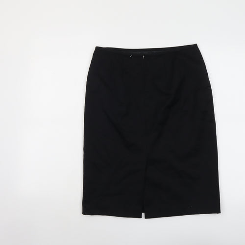 Tablots Womens Black Wool Straight & Pencil Skirt Size 6 Zip