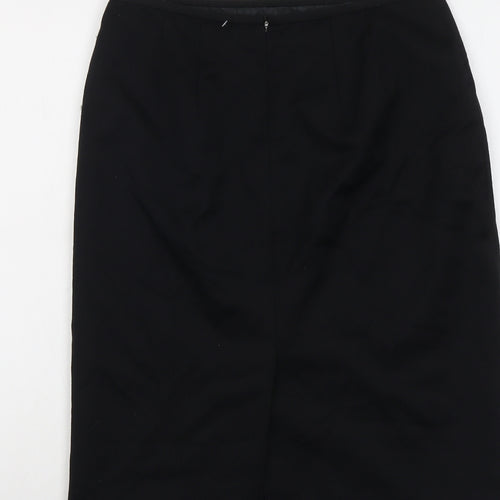 Tablots Womens Black Wool Straight & Pencil Skirt Size 6 Zip