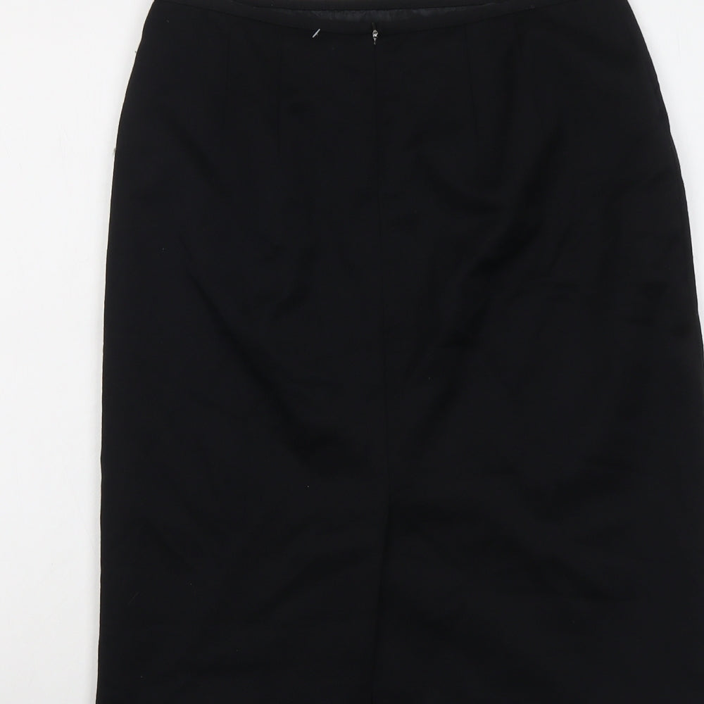Tablots Womens Black Wool Straight & Pencil Skirt Size 6 Zip