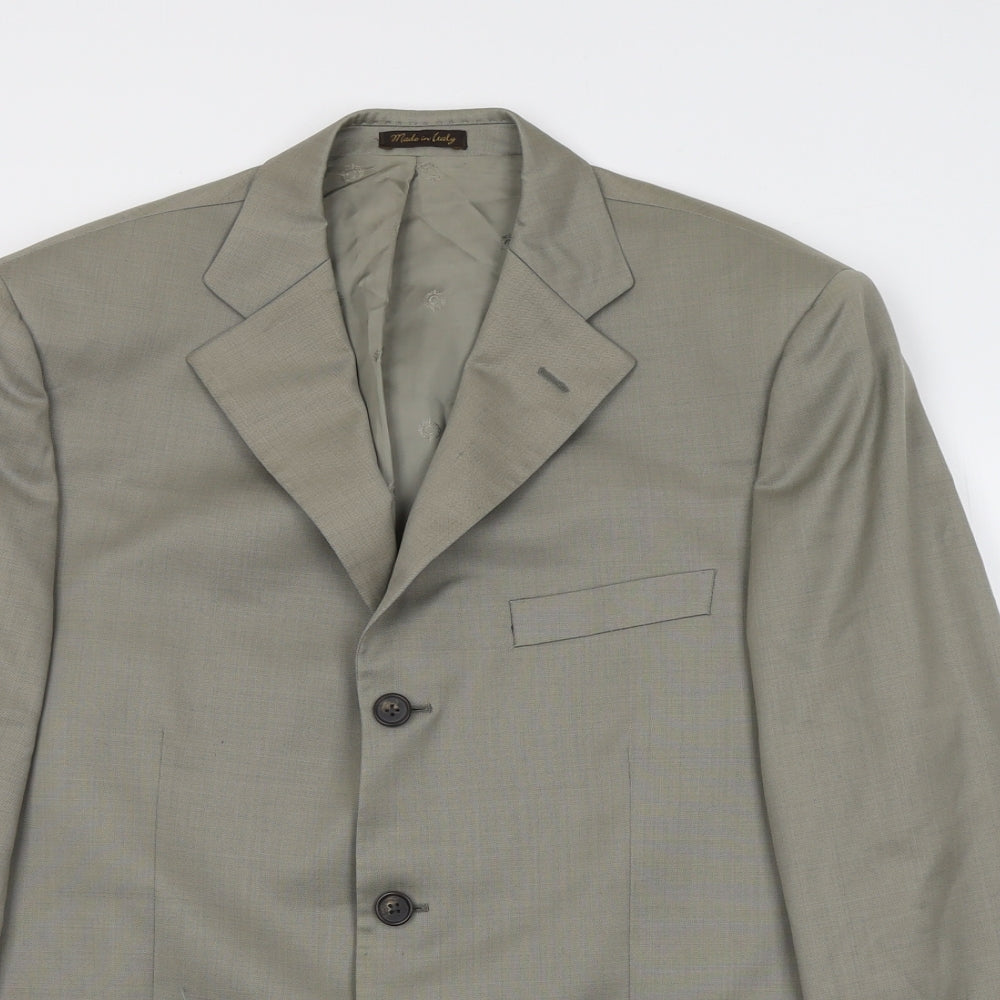 Marks and Spencer Mens Green Wool Jacket Suit Jacket Size 40 Regular