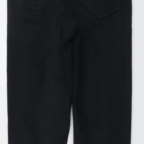 Topshop Womens Black Cotton Skinny Jeans Size 26 in L26 in Regular Button