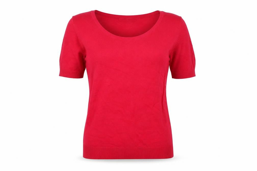 Front view of BPC Selection women’s pink round neck cotton jumper, size S