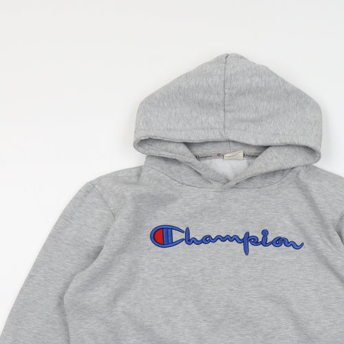 Champion Womens Grey Cotton Pullover Hoodie Size S Pullover