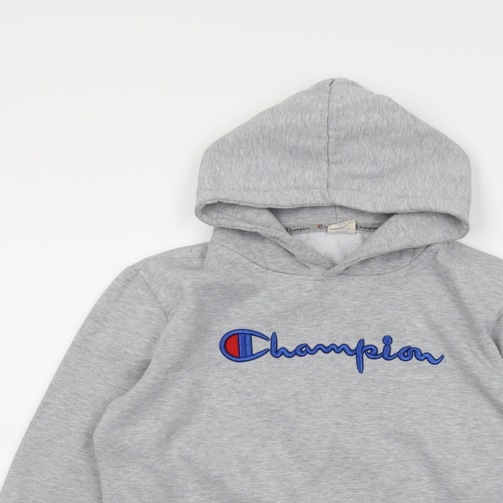 Champion Womens Grey Cotton Pullover Hoodie Size S Pullover