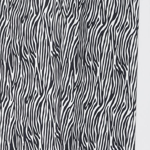 Only Carmakoma Womens Black Animal Print Polyester Carrot Leggings Size M L28 in - Zebra Print