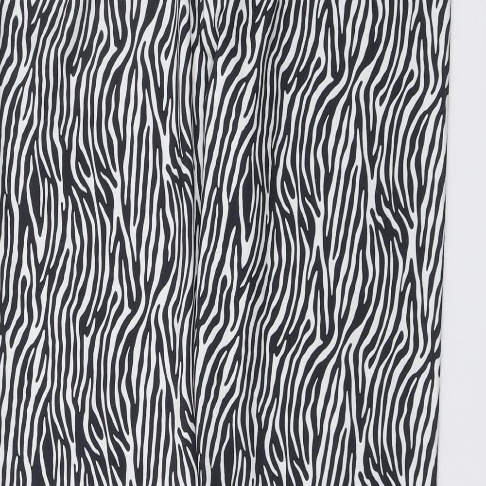 Only Carmakoma Womens Black Animal Print Polyester Carrot Leggings Size M L28 in - Zebra Print