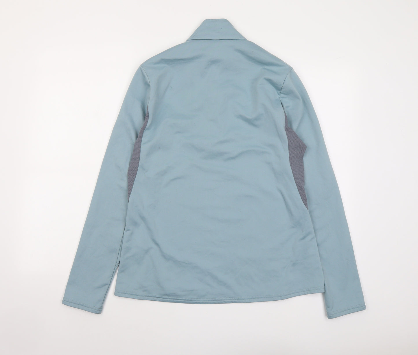 Quechua Womens Blue Colourblock Polyester Pullover Sweatshirt Size L Zip