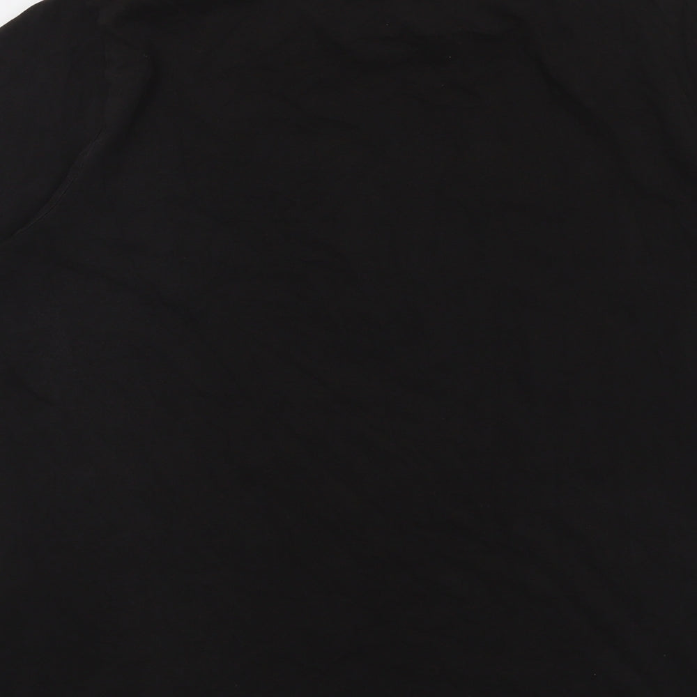 PUMA Mens Black Cotton T-Shirt Size 2XL Round Neck