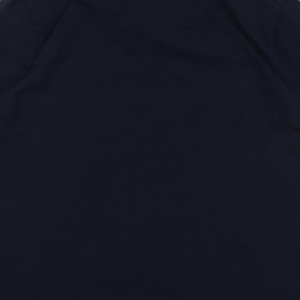 Penguin Mens Blue Colourblock Cotton Polo Size 2XL Collared Button