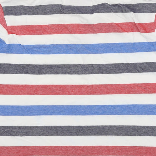 Sand Stone Womens Multicoloured Striped Cotton Basic Polo Size L Collared