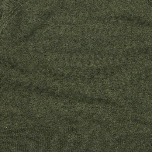 Marks and Spencer Womens Green Round Neck Acrylic Pullover Jumper Size S
