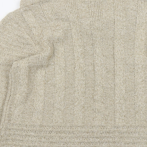Anne Cramond Womens Beige Round Neck Acrylic Pullover Jumper Size S