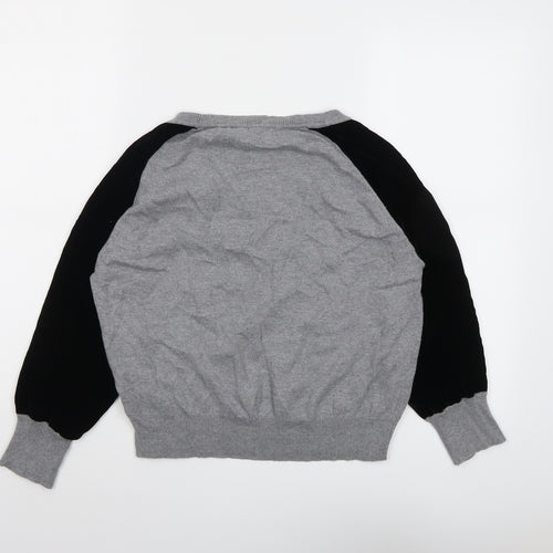 French Connection Womens Grey Round Neck Viscose Pullover Jumper Size M