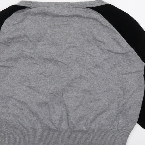 French Connection Womens Grey Round Neck Viscose Pullover Jumper Size M