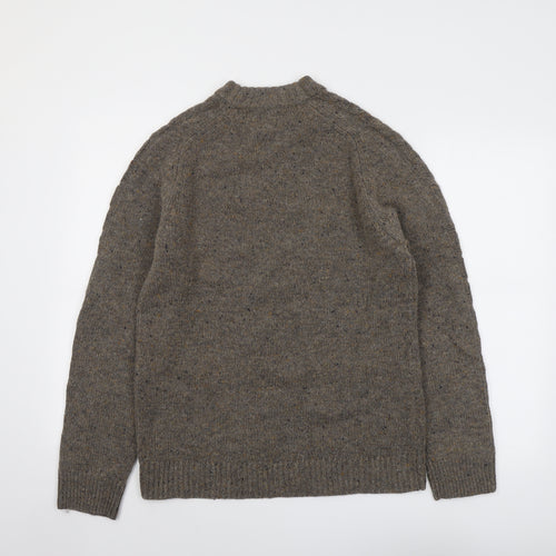 White Stuff Womens Brown Round Neck Wool Pullover Jumper Size S