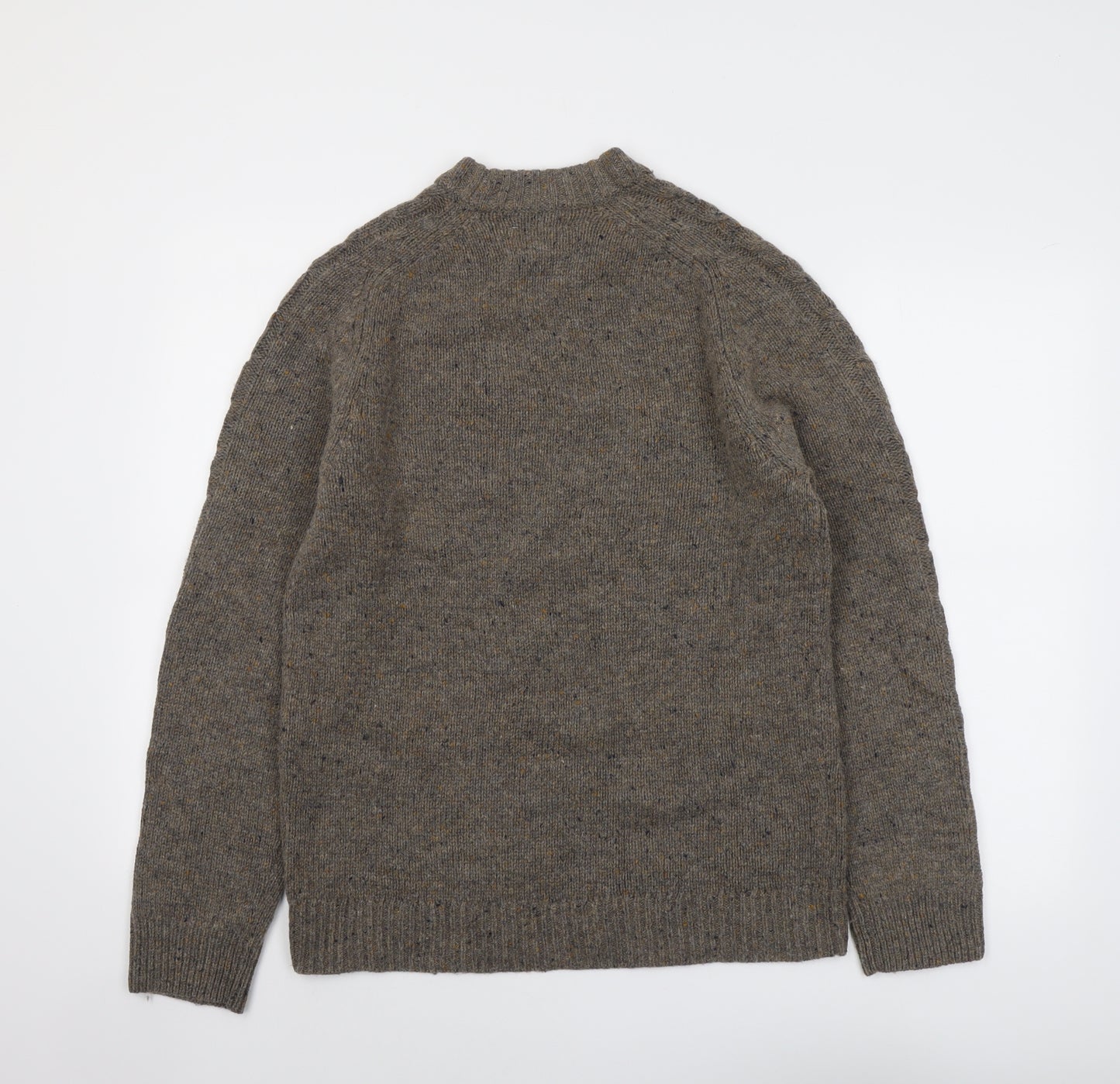 White Stuff Womens Brown Round Neck Wool Pullover Jumper Size S