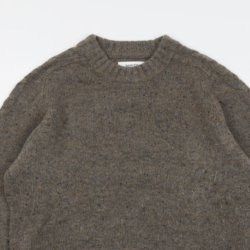 White Stuff Womens Brown Round Neck Wool Pullover Jumper Size S