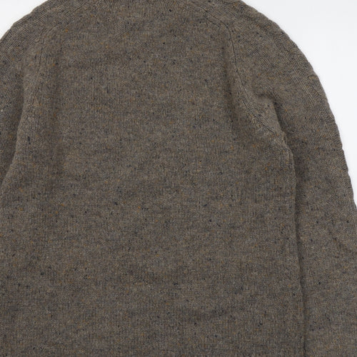White Stuff Womens Brown Round Neck Wool Pullover Jumper Size S