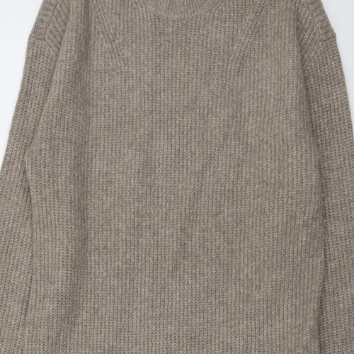 Marks and Spencer Womens Beige Polyester Jumper Dress Size M Round Neck Pullover