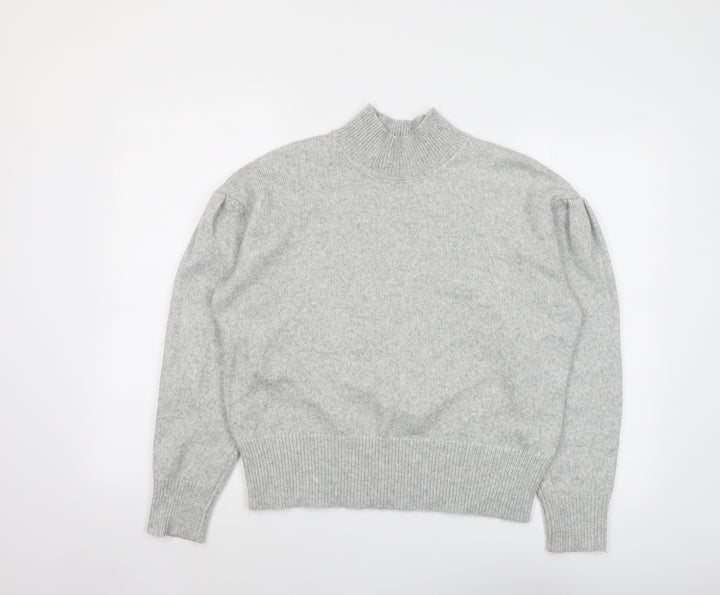 Marks and Spencer Womens Grey High Neck Polyester Pullover Jumper Size M